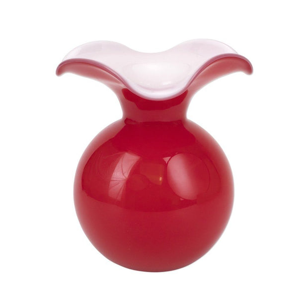 Vietri Hibiscus Glass Red Medium Vase Dinnerware Vietri 