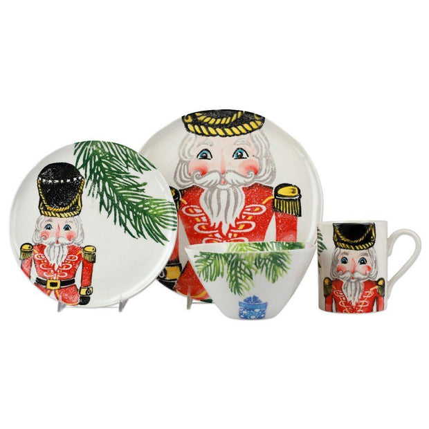 Vietri Nutcrackers Red Four-Piece Place Setting Dinnerware Vietri 