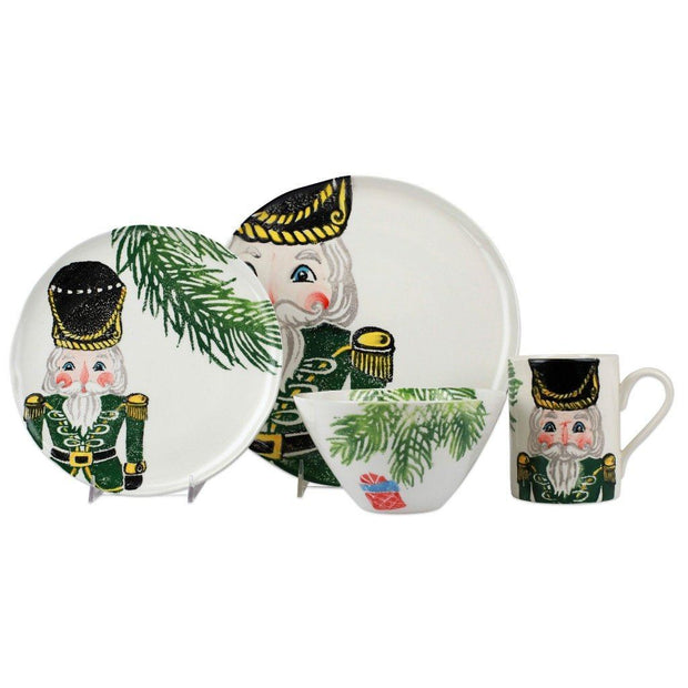 Vietri Nutcrackers Green Four-Piece Place Setting Dinnerware Vietri 