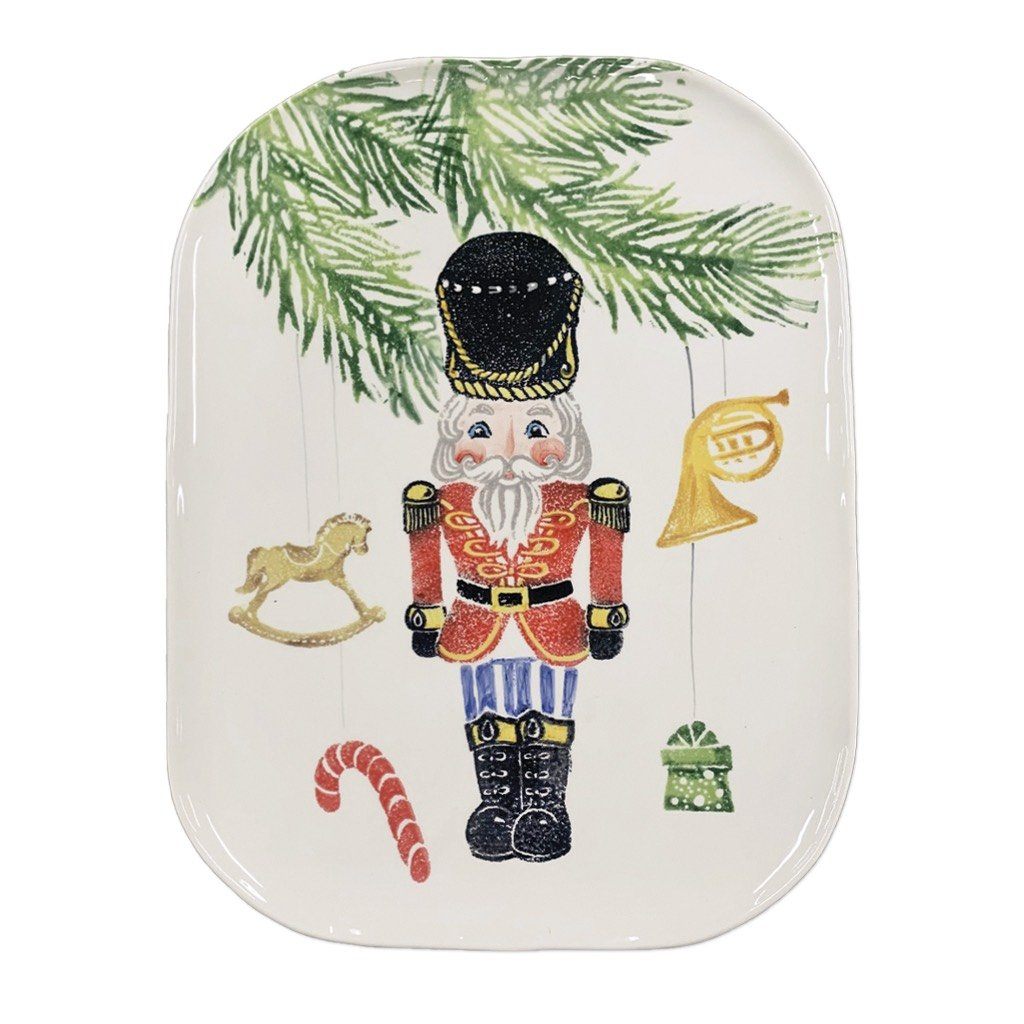 Vietri Nutcrackers Medium Rectangular Platter Dinnerware Vietri 