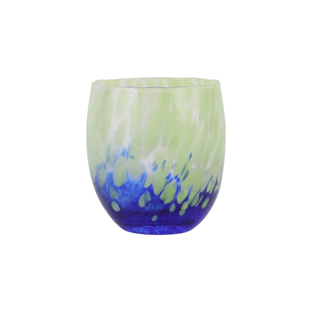 Vietri Nuvola Green and Blue Double Old Fashioned Drinkware Vietri 