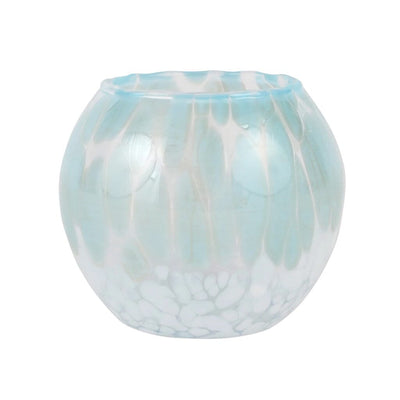 Vietri Nuvola Light Blue and White Round Bud Vase Vases Vietri 