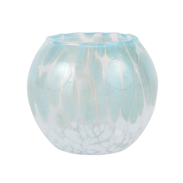Vietri Nuvola Light Blue and White Round Bud Vase Vases Vietri 