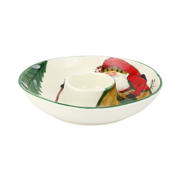 Vietri Old St. Nick Chip And Dip Dinnerware Vietri 