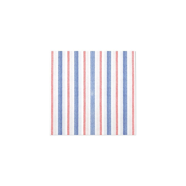 Vietri Papersoft Napkins Americana Stripe Cocktail Napkins Dinnerware Vietri 