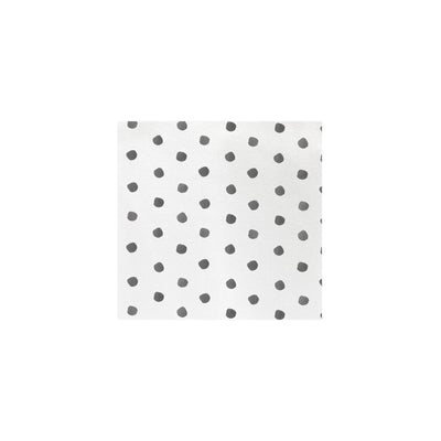 Vietri Papersoft Napkins Dot Gray Cocktail Napkins Dinnerware Vietri 