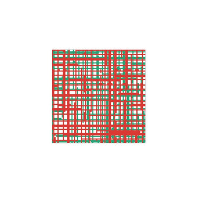 Vietri Papersoft Napkins Plaid Green & Red Cocktail Napkins Dinnerware Vietri 