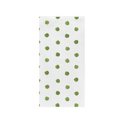 Vietri Papersoft Napkins Dot Green Guest Towels Dinnerware Vietri Pack of 20 