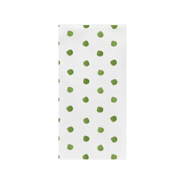 Vietri Papersoft Napkins Dot Green Guest Towels Dinnerware Vietri Pack of 20 