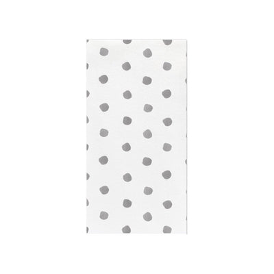 Vietri Papersoft Napkins Dot Light Gray Guest Towels Dinnerware Vietri Pack of 20 