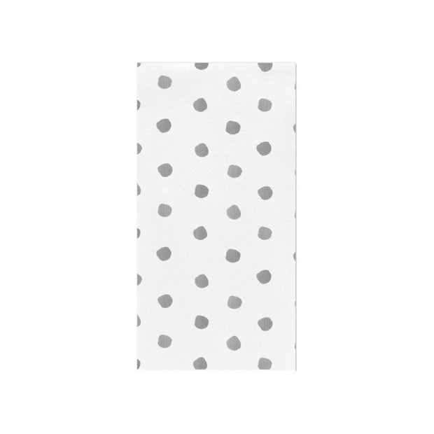 Vietri Papersoft Napkins Dot Light Gray Guest Towels Dinnerware Vietri Pack of 20 