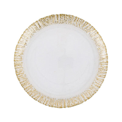 Vietri Rufolo Glass Gold Dinner Plate Dinnerware Vietri 