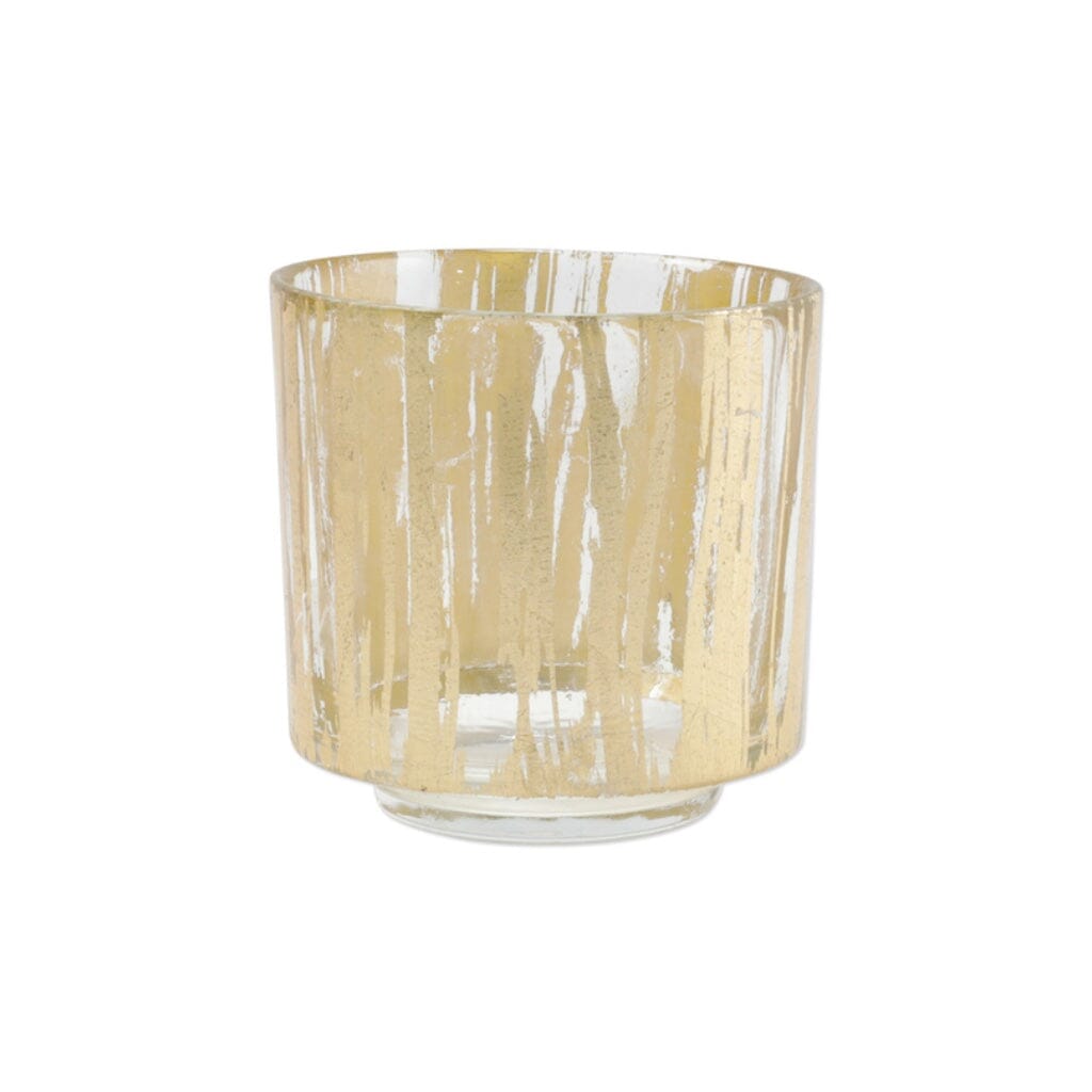 Vietri Rufolo Glass Gold Brushstroke Votive