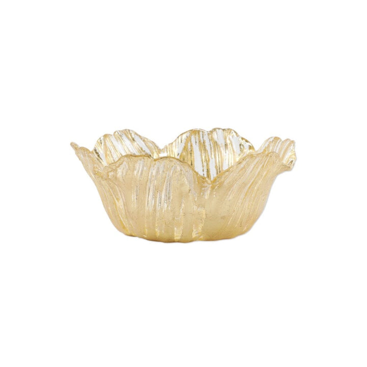 Vietri Rufolo Glass Gold Flower Small Bowl Dinnerware Vietri 