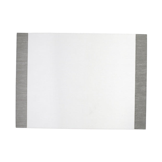 Vietri White/Gray Edged Rectangular Reversible Placemat Dinnerware Vietri 