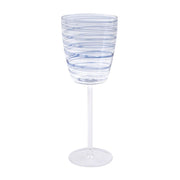 Vietri Swirl Wine Glass Dinnerware Vietri Blue 