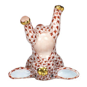 Herend Handstand Bunny Figurines Herend Rust 